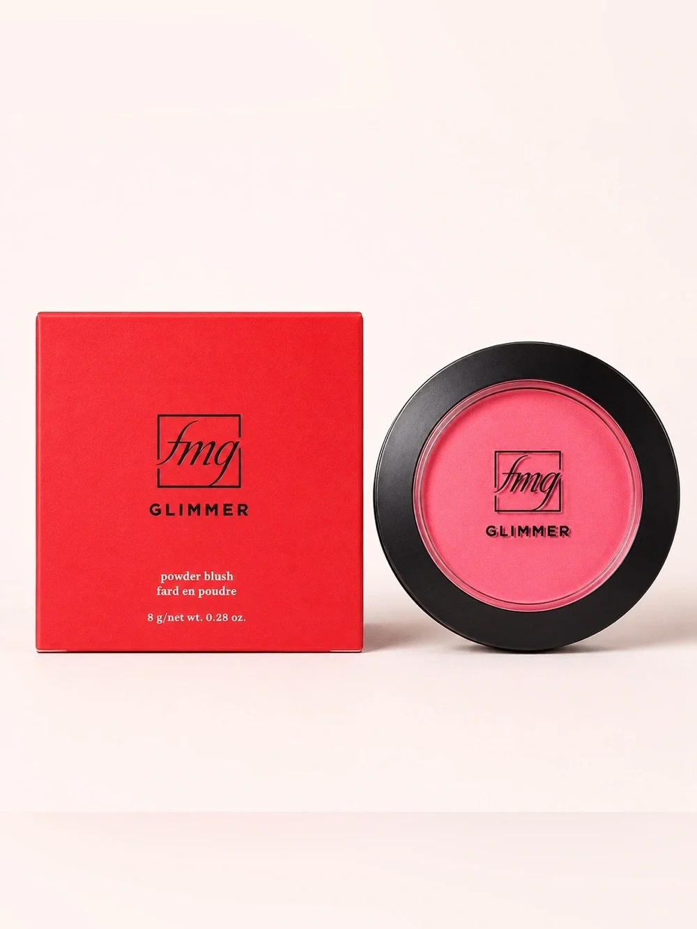 Avon FMG Glimmer Powder Blush Petal Pink HUGE NIB Discontinued 0.28 oz Beautiful